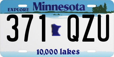 MN license plate 371QZU