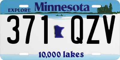 MN license plate 371QZV