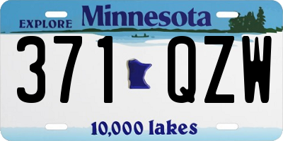 MN license plate 371QZW