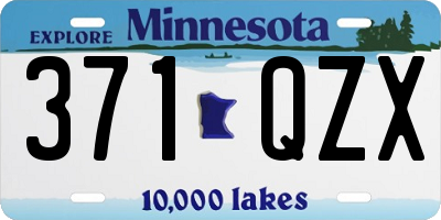 MN license plate 371QZX