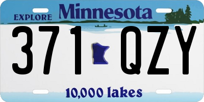 MN license plate 371QZY
