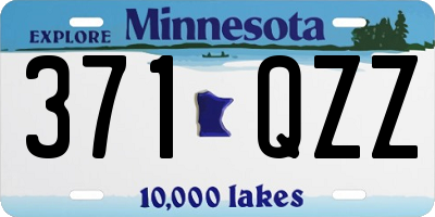 MN license plate 371QZZ