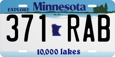 MN license plate 371RAB
