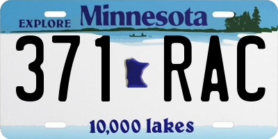 MN license plate 371RAC