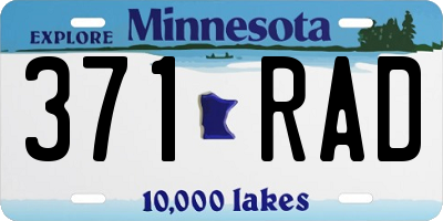 MN license plate 371RAD