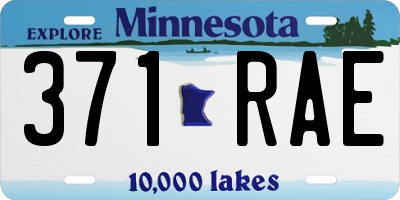 MN license plate 371RAE