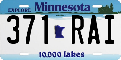 MN license plate 371RAI
