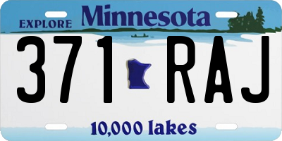 MN license plate 371RAJ