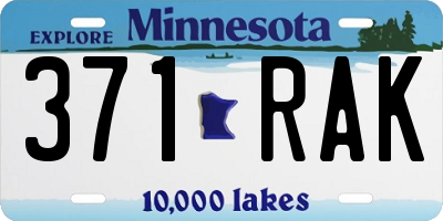 MN license plate 371RAK