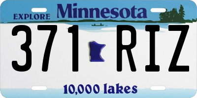 MN license plate 371RIZ