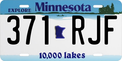 MN license plate 371RJF