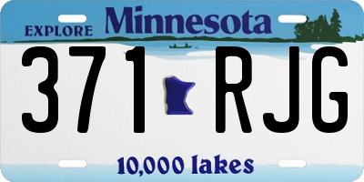 MN license plate 371RJG
