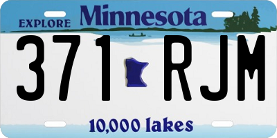 MN license plate 371RJM