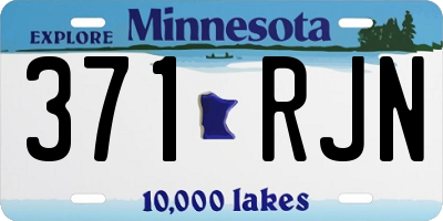 MN license plate 371RJN