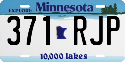 MN license plate 371RJP
