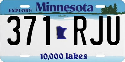MN license plate 371RJU