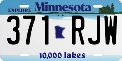 MN license plate 371RJW