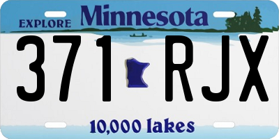 MN license plate 371RJX