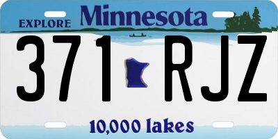 MN license plate 371RJZ