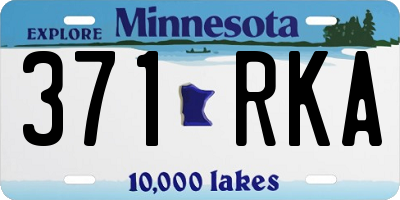 MN license plate 371RKA