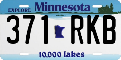 MN license plate 371RKB