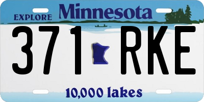 MN license plate 371RKE