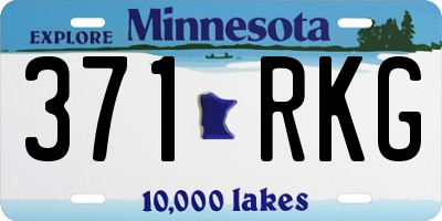 MN license plate 371RKG