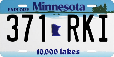 MN license plate 371RKI