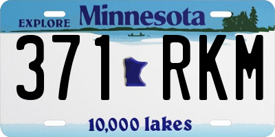 MN license plate 371RKM