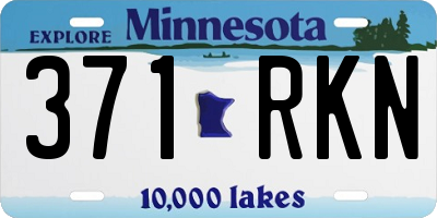 MN license plate 371RKN