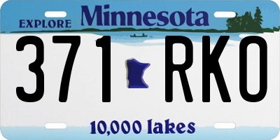 MN license plate 371RKO