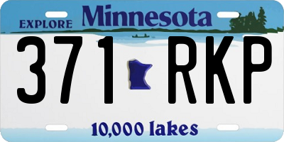 MN license plate 371RKP