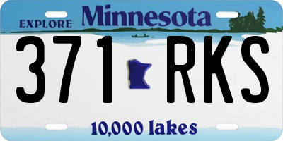 MN license plate 371RKS