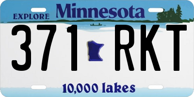 MN license plate 371RKT