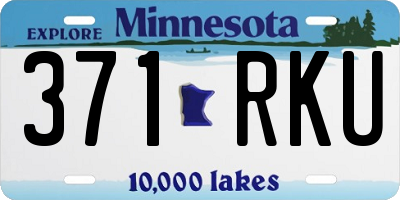 MN license plate 371RKU