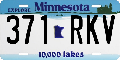MN license plate 371RKV