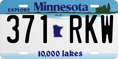 MN license plate 371RKW