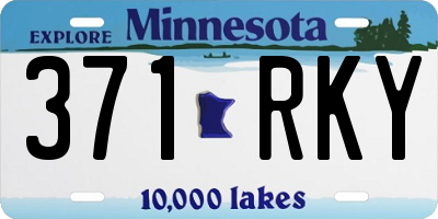 MN license plate 371RKY