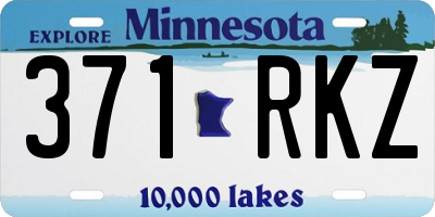 MN license plate 371RKZ