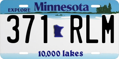 MN license plate 371RLM