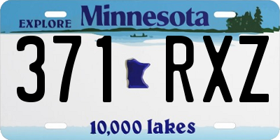 MN license plate 371RXZ