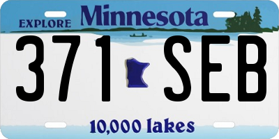 MN license plate 371SEB