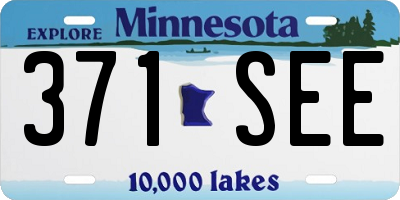 MN license plate 371SEE