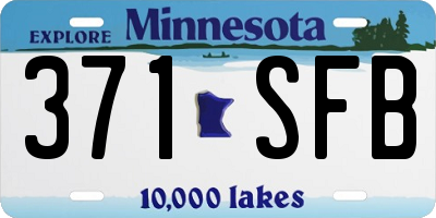 MN license plate 371SFB