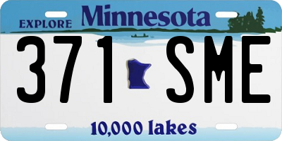 MN license plate 371SME