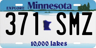 MN license plate 371SMZ