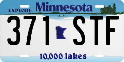 MN license plate 371STF