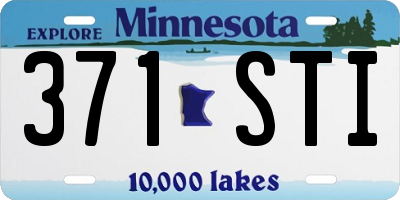MN license plate 371STI