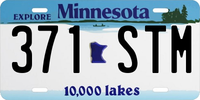MN license plate 371STM
