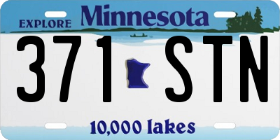 MN license plate 371STN